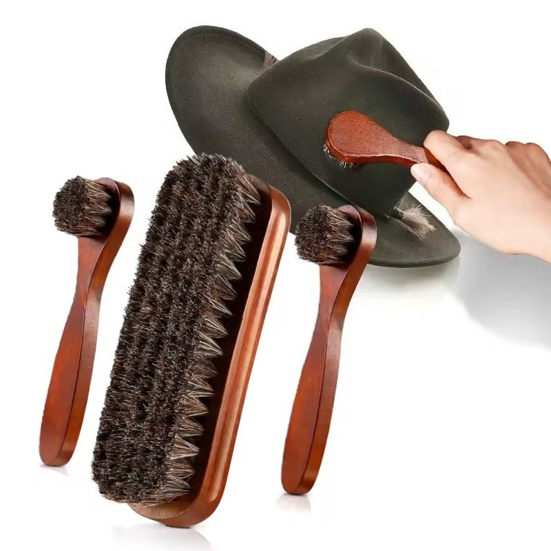 Sneaker Care Products - Horsehair Shoe Brush Set Leather Boot