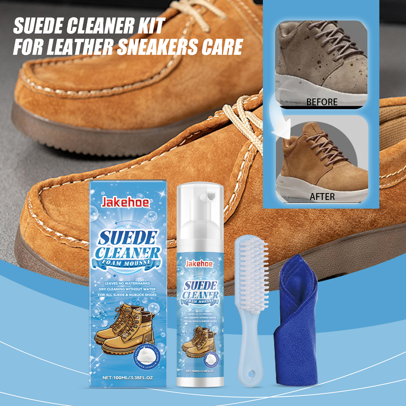 Suede Cleaner Kit Leather Velv - Sneaker Care Foam 리뷰 및 가격