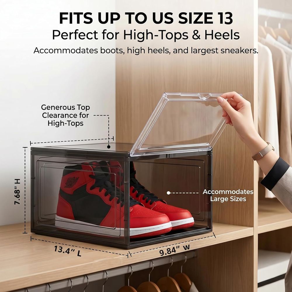 Stackable Black Shoe Storage B - Sneaker Case 리뷰 및 가격